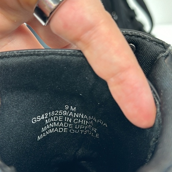 Mia Anna Maria Block Heel Lace Up Combat Ankle Boots Size 9 - Picture 14 of 16